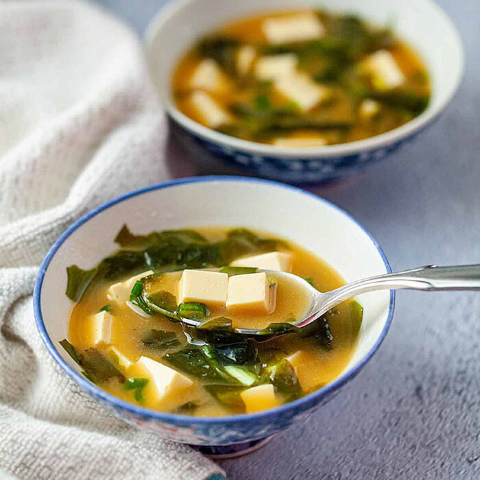 Японский суп с креветками