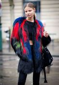 Разноцветная шуба