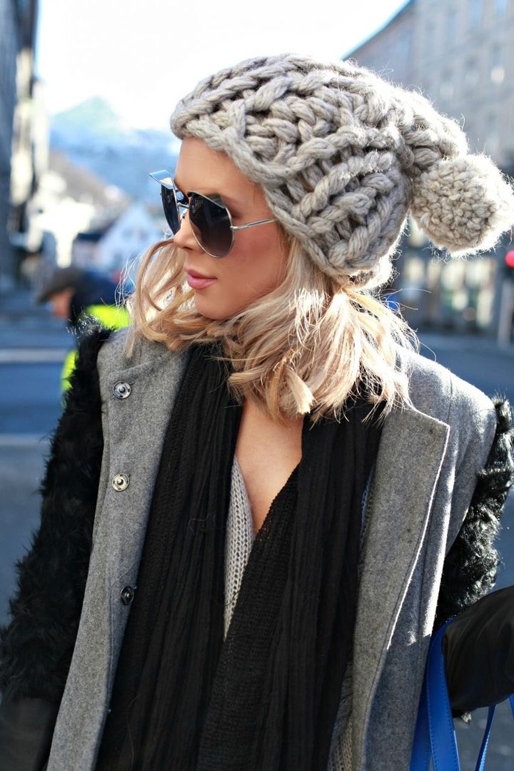 Модные вязаные шапки зима