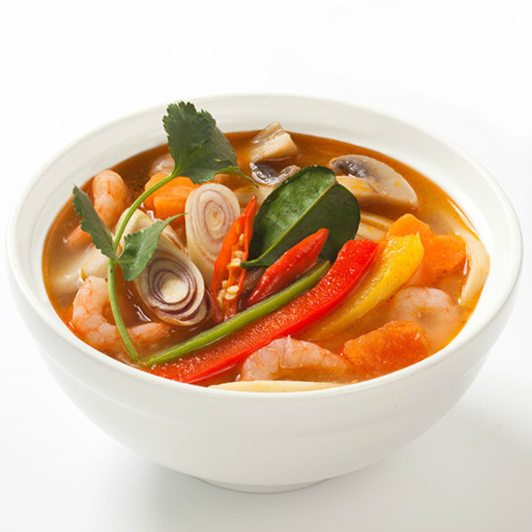 Тайский суп «Том Ям» с креветками и грибами