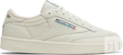 Кроссовки club c 85 vintage 'split logo - cobalt green' Reebok, белый GX2743 | white фото 1