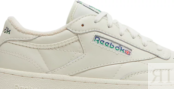 Кроссовки club c 85 vintage 'split logo - cobalt green' Reebok, белый GX2743 | white фото 2