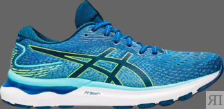 Кроссовки gel nimbus 24 2e wide 'lake drive hazard green' Asics, синий