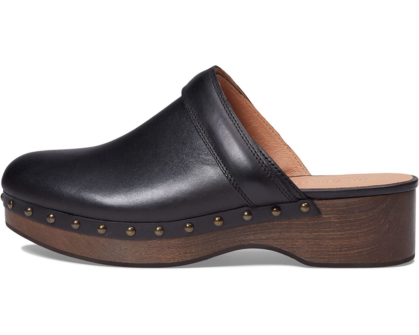 Сабо The Cecily Clog in Oiled Leather Madewell, черный 9836045 | True Black фото 1