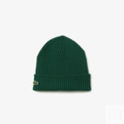 Шерстяная шапка Lacoste Unisex в рубчик фото 1