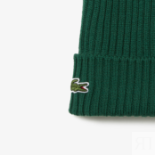 Шерстяная шапка Lacoste Unisex в рубчик фото 2