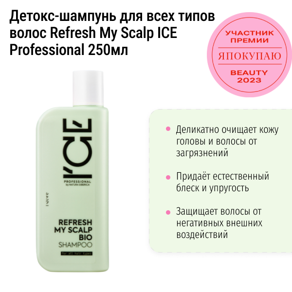 Детокс-шампунь для всех типов волос Refresh My Scalp ICE Professional 250мл