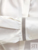 Шелковая рубашка удлиненного кроя с ювелирными цепочками FABIANA FILIPPI