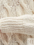Джемпер из пряжи узорной вязки на основе альпаки и шерсти PESERICO