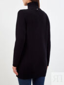 Удлиненный свитер из шерсти и кашемира с отделкой английской вязки LORENA A