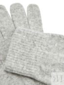 Теплые перчатки из меланжевой кашемировой пряжи YVES SALOMON