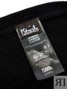 Шапка K/Essential английской вязки с контрастной вышивкой KARL LAGERFELD