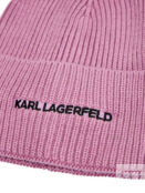 Теплая шапка из коллекции K/Essential с вышивкой на отвороте KARL LAGERFELD
