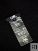Шарф K/Essential из пряжи плотной вязки с контрастной вышивкой KARL LAGERFE