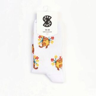 SUPER SOCKS Носки Котик с цветами