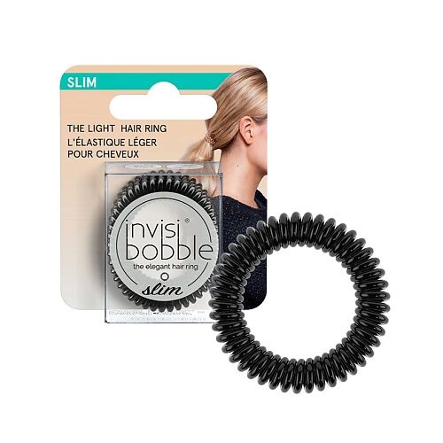 INVISIBOBBLE Резинка-браслет для волос SLIM True Black (с подвесом) INV537042 фото 1