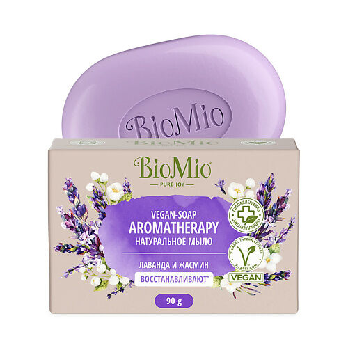 BIO MIO Натуральное мыло "Лаванда и Жасмин" VEGAN-SOAP AROMATHERAPY BMO000010 фото 1