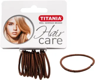 TITANIA Резинки для волос, коричневые 3 см 12 шт/уп 7801 TITANIA