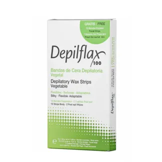 DEPILFLAX 100 Комплект полосок с воском для депиляции DEPILFLAX 100