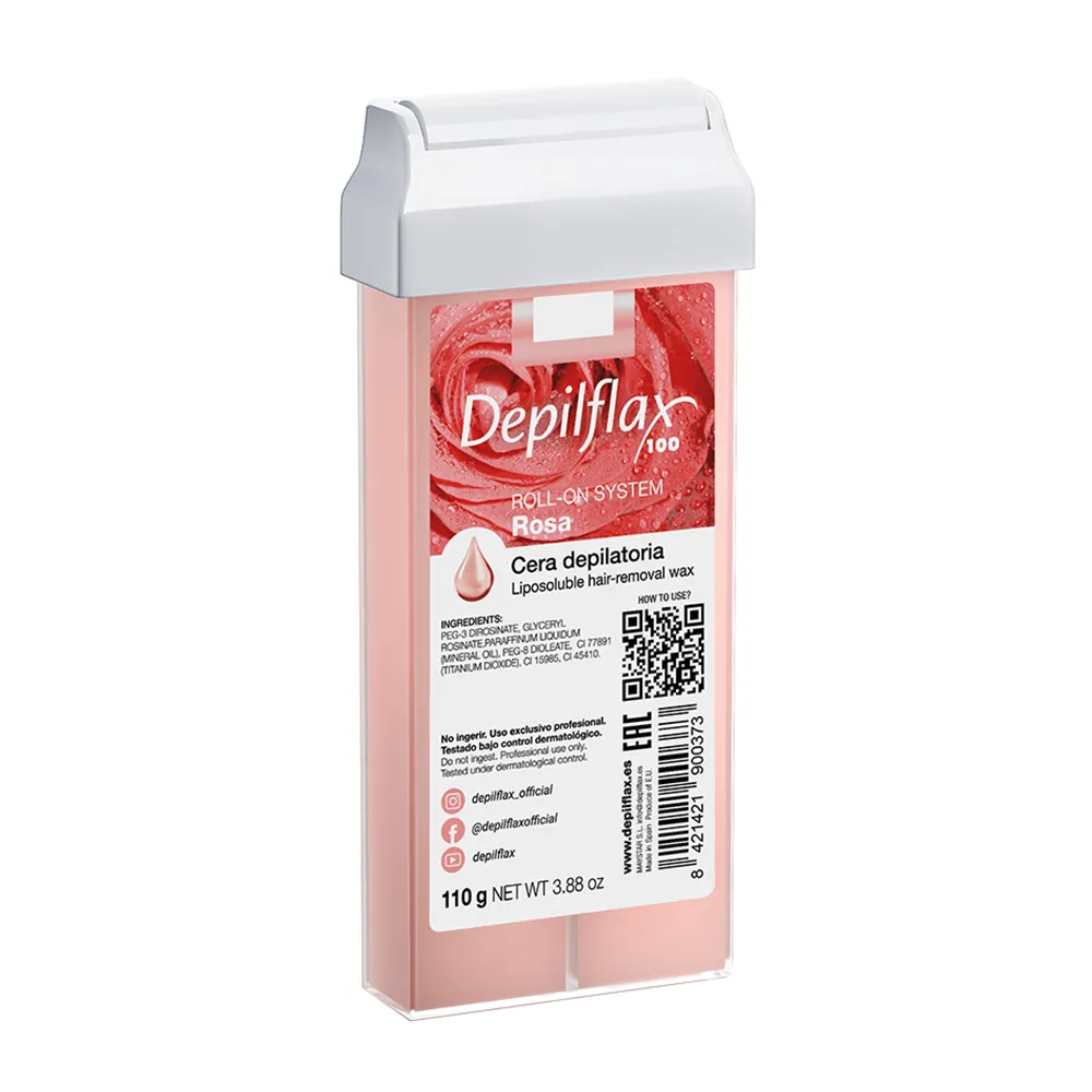 DEPILFLAX 100 Воск для депиляции в картридже, розовый 110 г DEPILFLAX 100