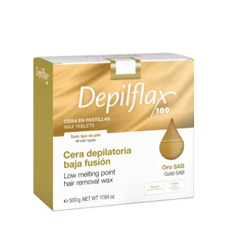 DEPILFLAX 100 Воск горячий в брикетах, золотой 500 г DEPILFLAX 100