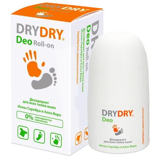 Дезодорант с ионами серебра и алоэ вера Deo 50 мл DRY DRY 7350061291132 фото 1