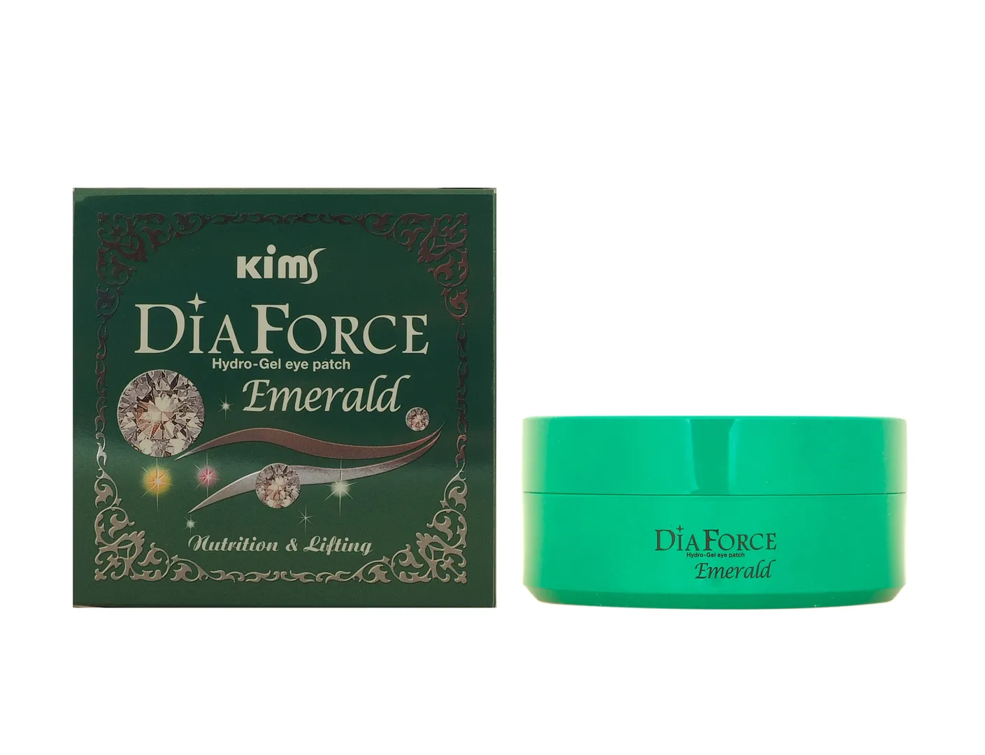 KIMS Патчи гидрогелевые Сила Изумруда / Dia Force Emerald Hydro-Gel Eye Pat DFE60 фото 1