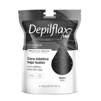 DEPILFLAX 100 Воск пленочный в гранулах, черный / Black Film Wax 1000 г DEP