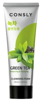 CONSLY Пенка балансирующая кремовая с экстрактом зеленого чая для умывания