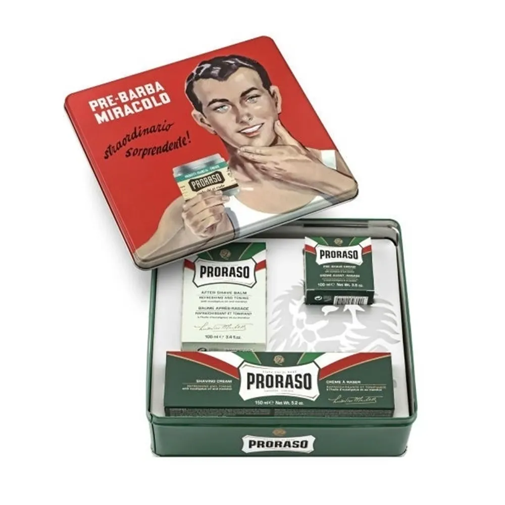 PRORASO Набор для бритья (крем 100 мл, крем 150 мл, бальзам 100 мл) GINO PR 400366 фото 1