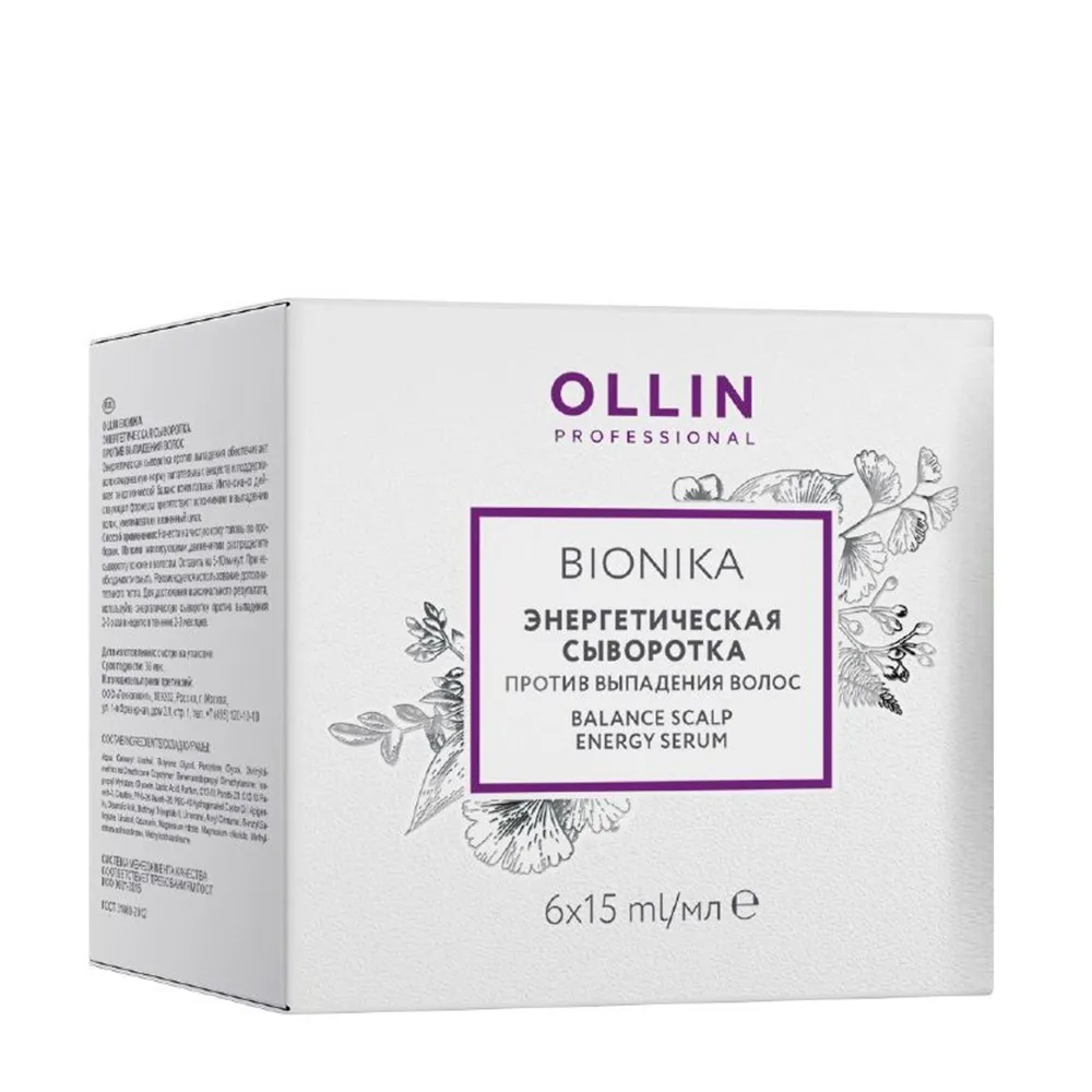 OLLIN PROFESSIONAL Сыворотка энергетическая против выпадения волос / BioNik 398202 фото 1