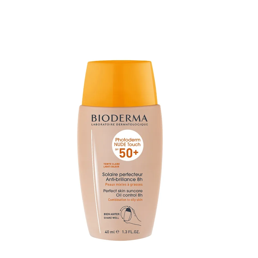 BIODERMA Флюид солнцезащитный фотодерм с тоном SPF 50+, светлый оттенок 40 28588B фото 1