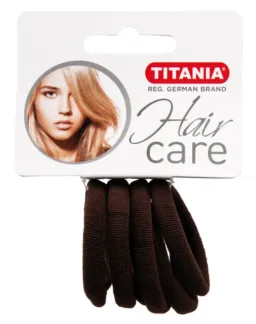 TITANIA Резинки для волос, коричневые 4 см 6 шт/уп 7869 TITANIA