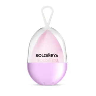SOLOMEYA Спонж косметический для макияжа со срезом лиловый / Flat End blend