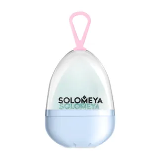 SOLOMEYA Спонж косметический для макияжа меняющий цвет, голубой-розовый / C