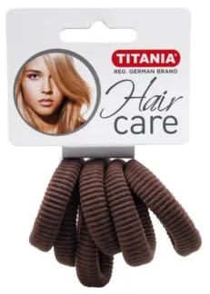 TITANIA Резинки для волос, коричневые 3,5 см 6 шт/уп 7872 TITANIA