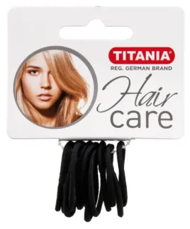 TITANIA Резинки для волос, черные 3 см 12 шт/уп 7800 TITANIA