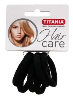 TITANIA Резинки для волос, черные 4 см 6 шт/уп 7868 TITANIA