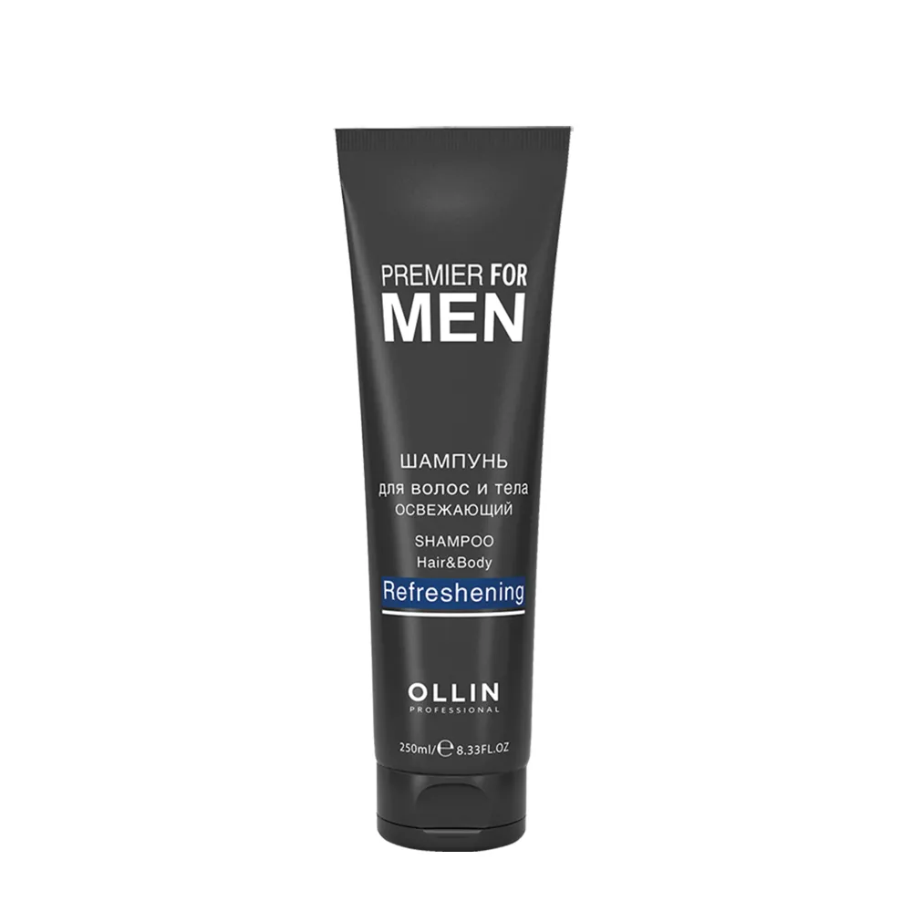 OLLIN PROFESSIONAL Шампунь освежающий для волос и тела, для мужчин / Shampo