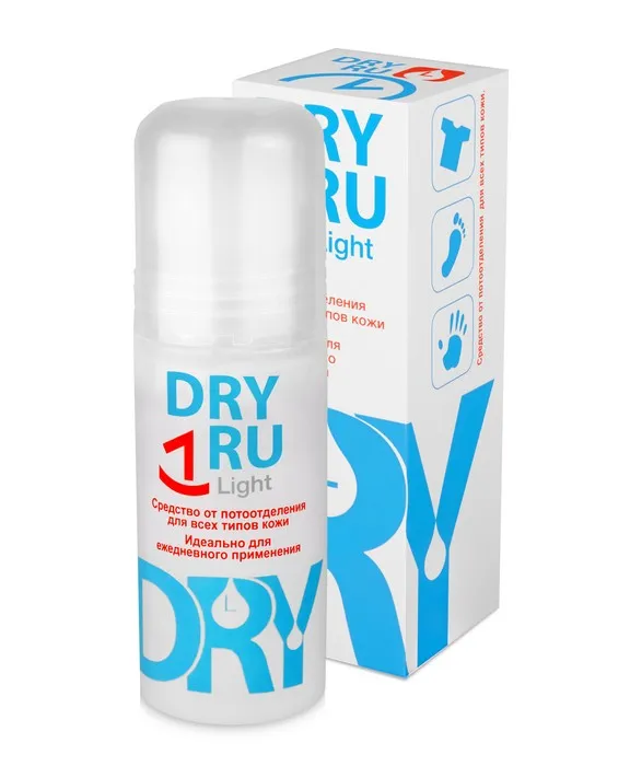 DRY RU Средство от потоотделения для всех типов кожи Light 50 мл