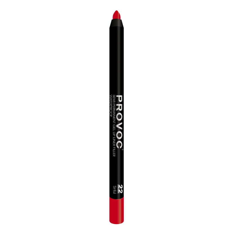 PROVOC Подводка гелевая в карандаше для губ, 22 алый / Gel Lip Liner Sinful PV0022 фото 1