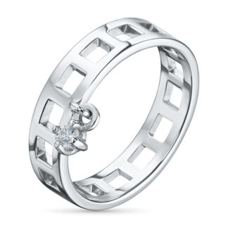Кольцо из серебра с бриллиантом э0601кц12191020 ЭПЛ Даймонд э0601кц12191020