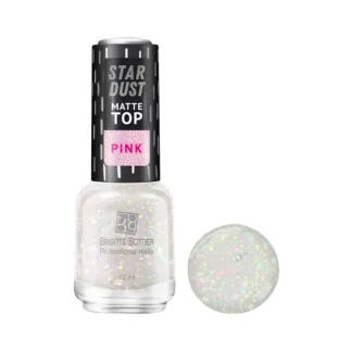 BRIGITTE BOTTIER Покрытие топовое для ногтей / STAR DUST MATTE TOP pink 12