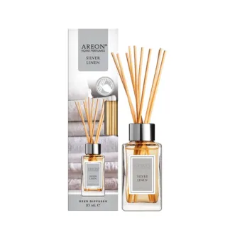 AREON Диффузор ароматический, серебряный лен / HOME PERFUME STICKS Silver L