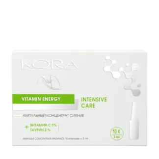 KORA Концентрат ампульный сияние, витамин С 5% + таурин 2% / KORA 10*2 мл K