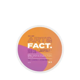 ART&FACT Маска угольная глубоко очищающая поры для лица / Kaolin11,5% + Nia