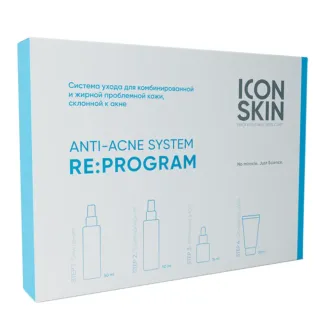 ICON SKIN Набор для жирной кожи (эмульсия 50 мл + тоник 50 мл + сыворотка 1