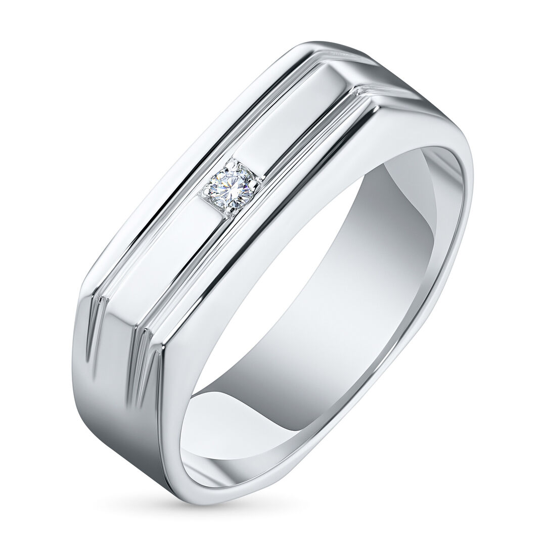 Кольцо из серебра с бриллиантом э0601кц04200702 ЭПЛ Даймонд э0601кц04200702