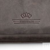 Кожаный портфель Версаль, тёмно-коричневый антик