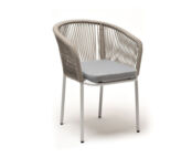 Плетеный стул из роупа Марсель бежево-серый 4sis